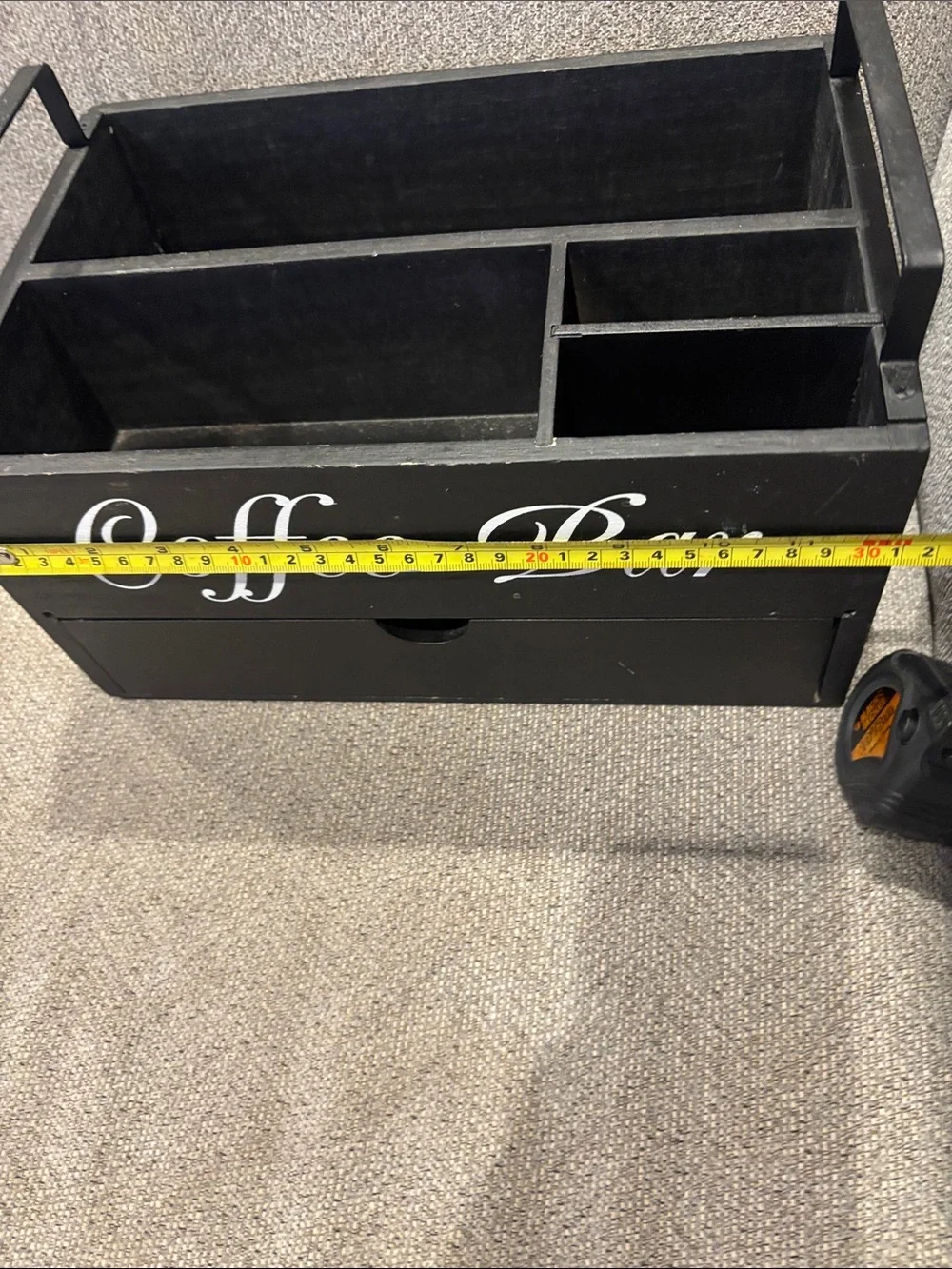 Coffee Bar Organizer Caddy - Black
